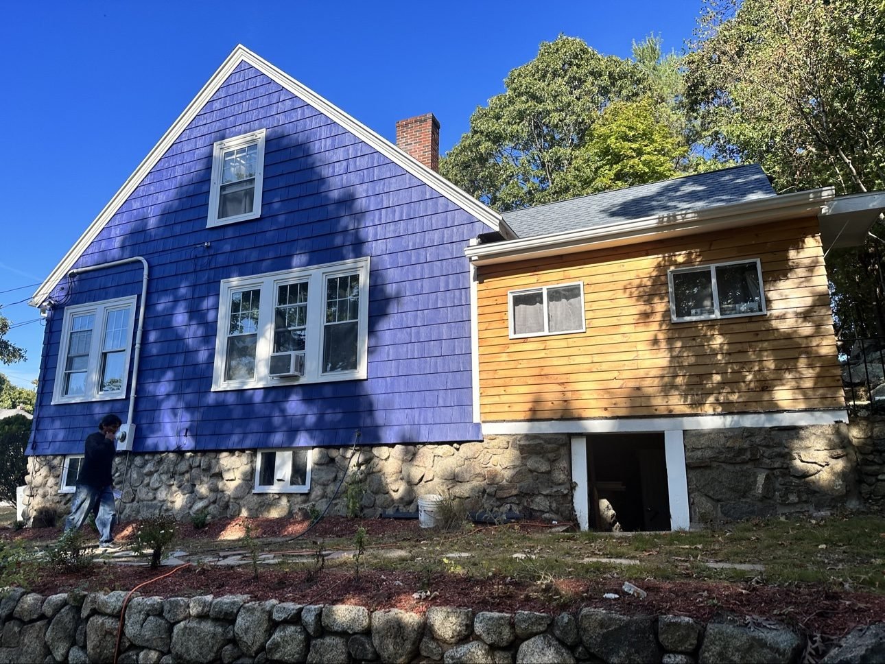 Exterior painting — after, side view
